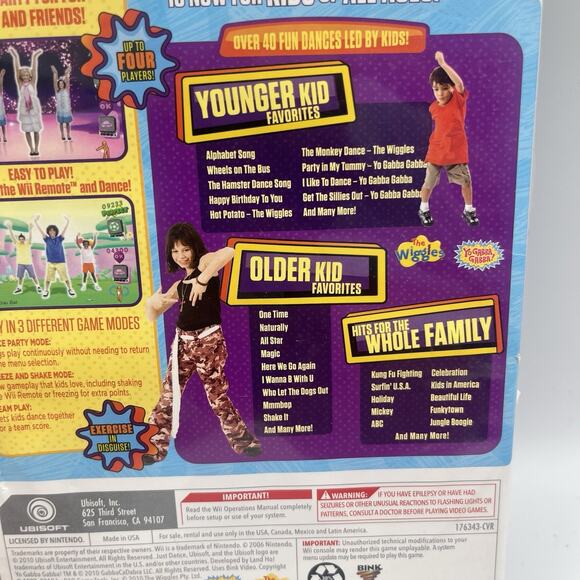 Just Dance Kids (Nintendo Wii, 2010) CIB Manual Cover Art Disk - Picture 4 of 9
